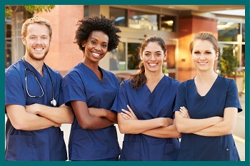nurses from a healthcare staffing agency